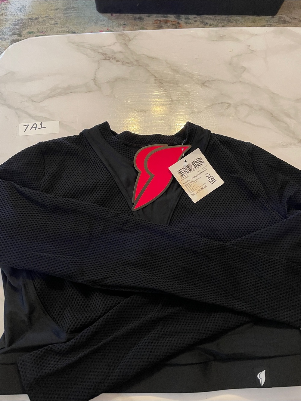 Bona Fide Black Athletic Mesh Pullover with Pink Logo